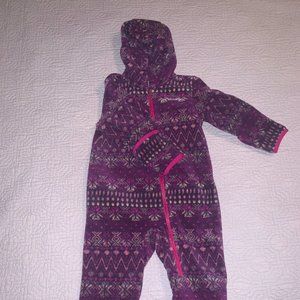 Purple Fleece Columbia Infant's Coveralls / Bunting
